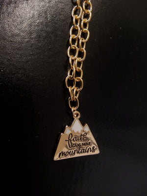 'Faith can move mountains' Necklace on Chunky Chain