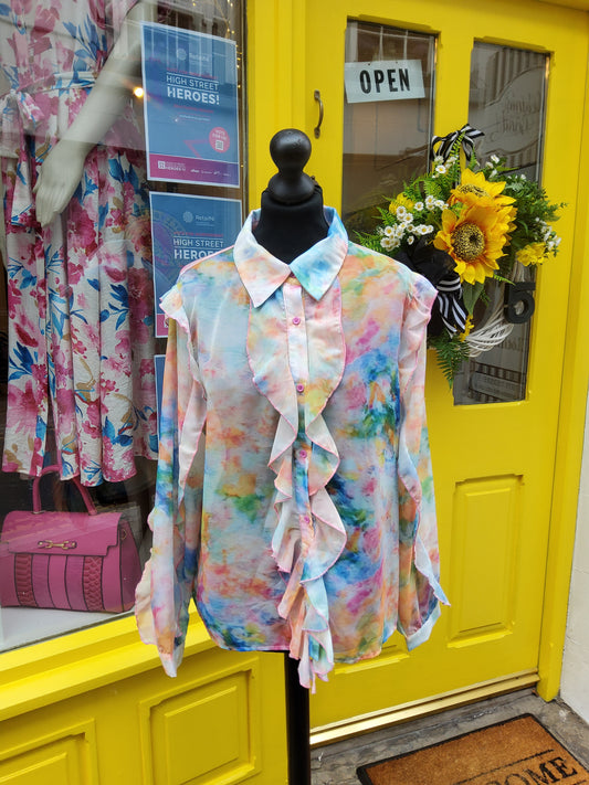 Multicoloured Frill Shirt