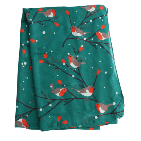 Festive Robins Scarf