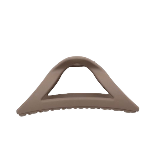 Brown claw clip in triange shape