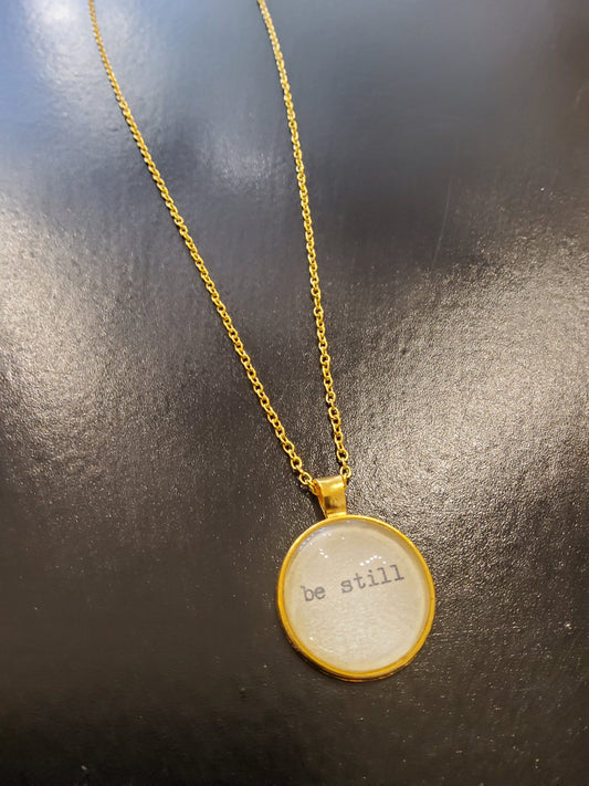 'Be Still' Gold Necklace