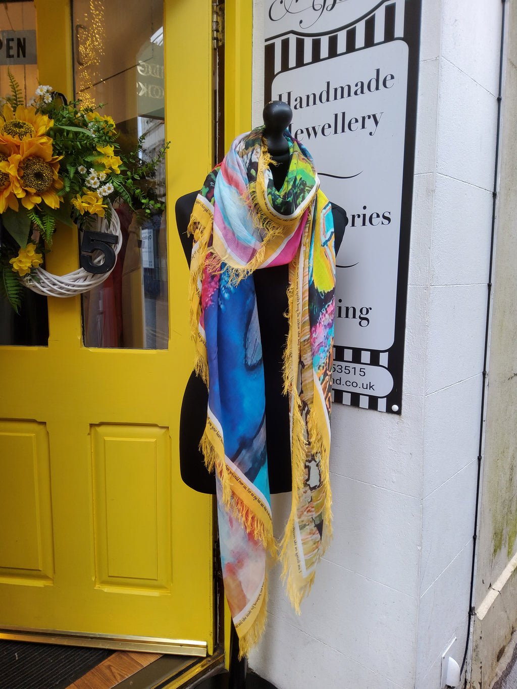 Love’s Pure Light “Living On The Overflow” silk blend scarf