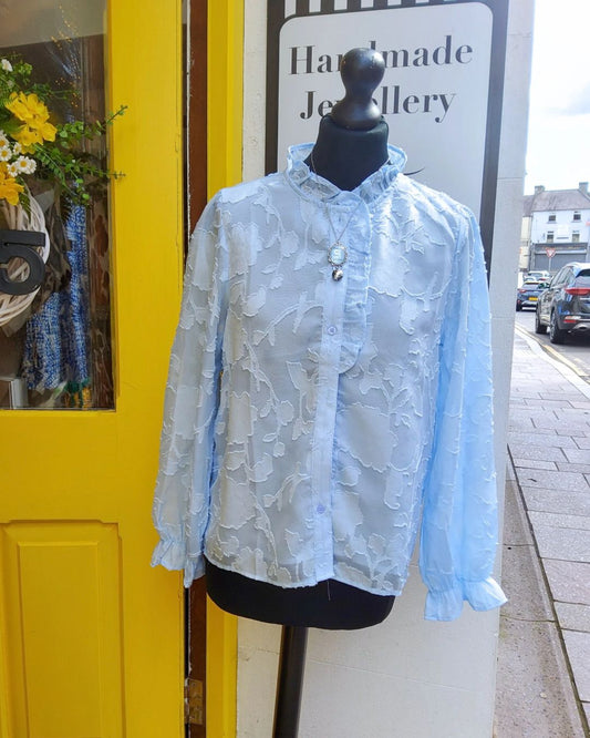 Baby Blue Floral Shirt