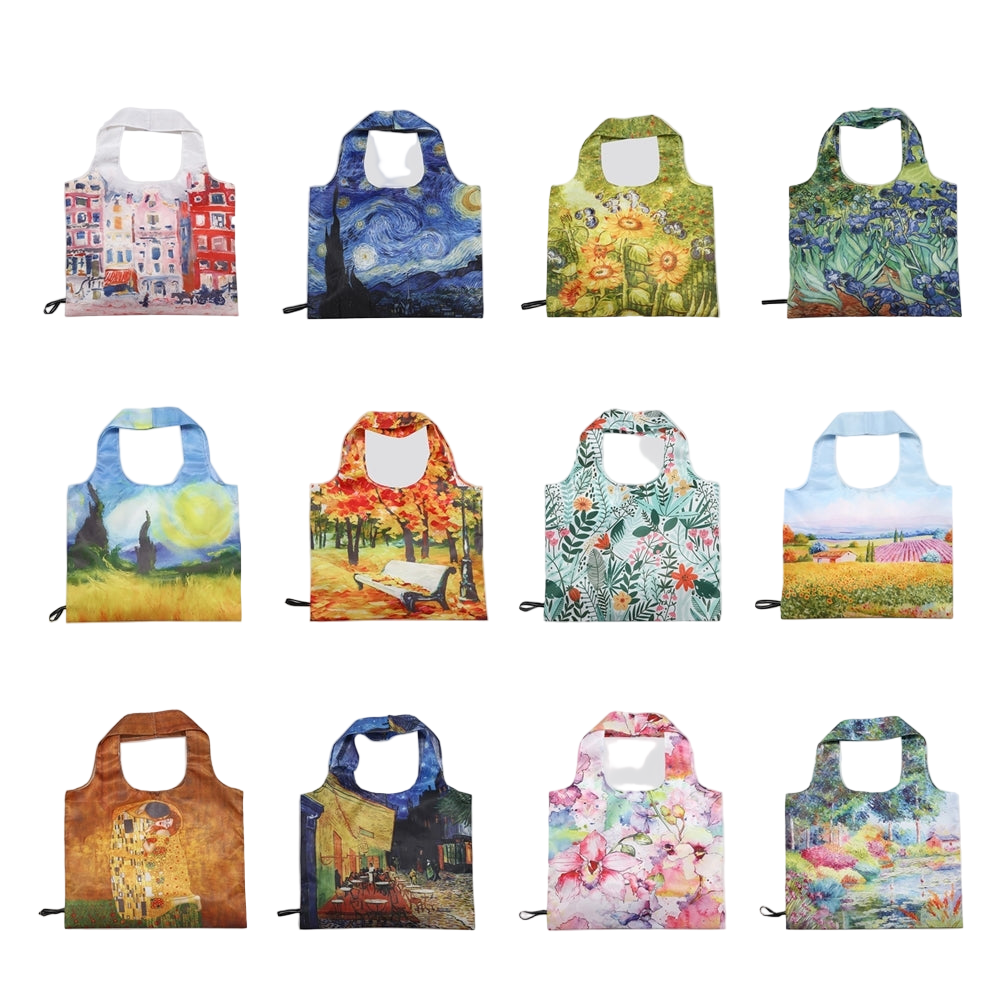  Bright Reusable Carrier Bags are convenient and environmentally-friendly. 