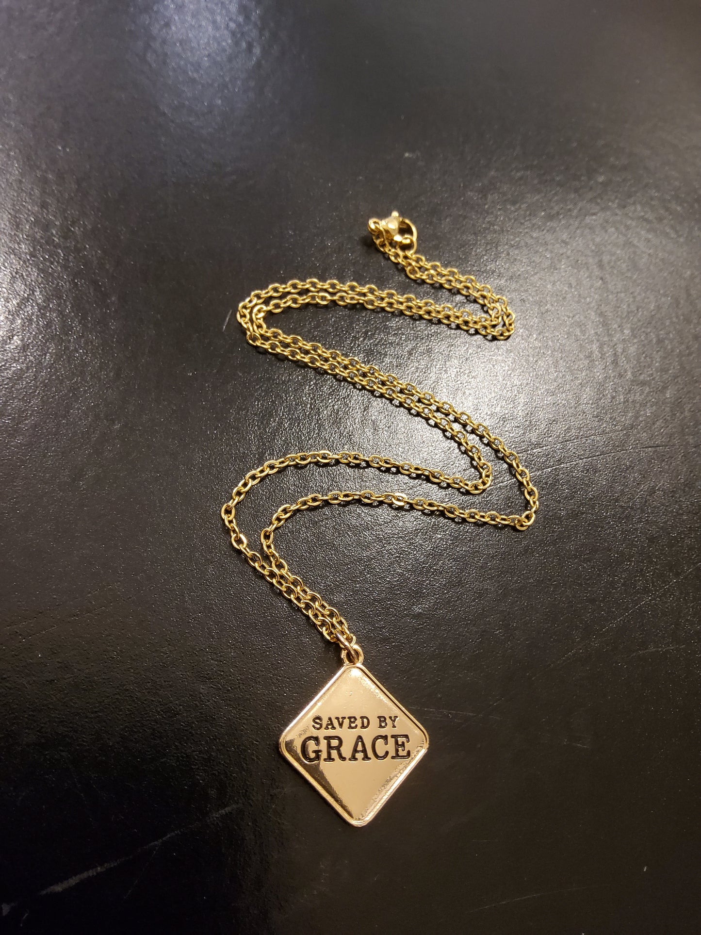 'Saved by Grace' Pendant Necklace