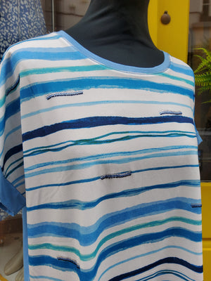 Light Blue Stripe T-Shirt - M/L