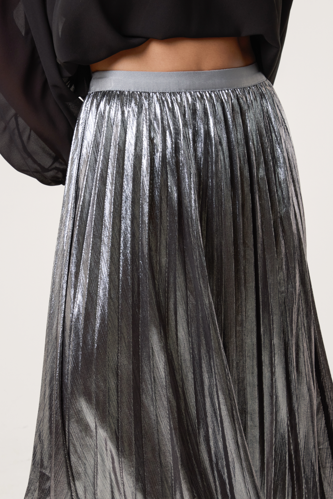 Silver Metallic Skirt