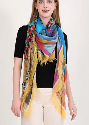 Love’s Pure Light “Living On The Overflow” silk blend scarf