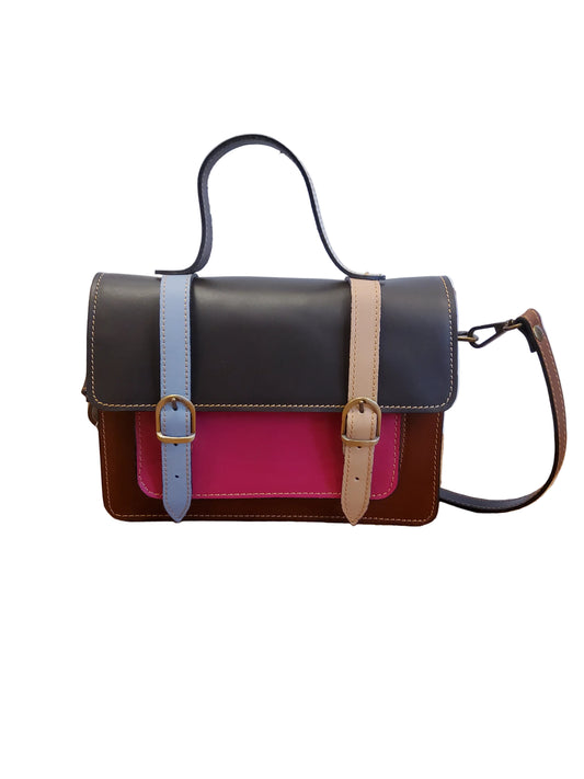The Italian Multicolour Leather Satchel Bag