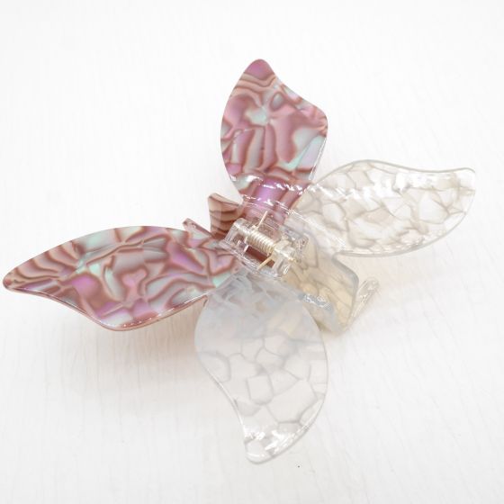 Pink Butterfly Claw Clip