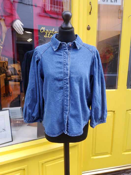 Belle Sleeve Denim Shirt