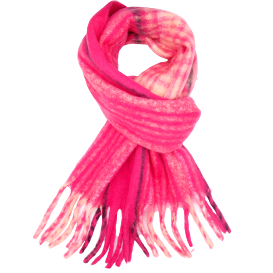 Red Cuckoo Fuschia Tartan Scarf