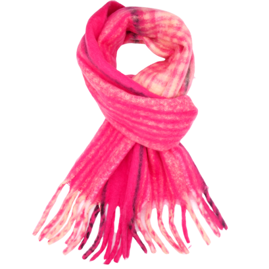 Red Cuckoo Fuschia Tartan Scarf