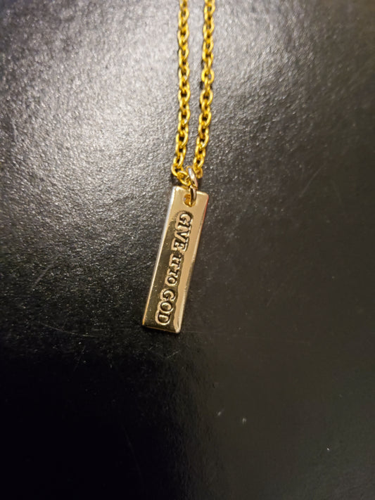 'Give it to God' Gold Necklace