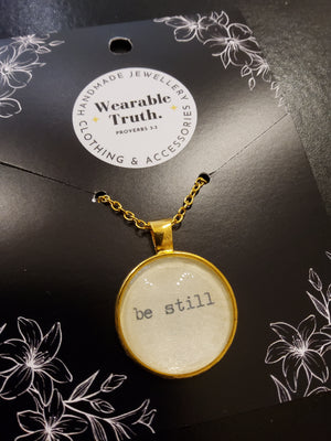 'Be Still' Gold Necklace