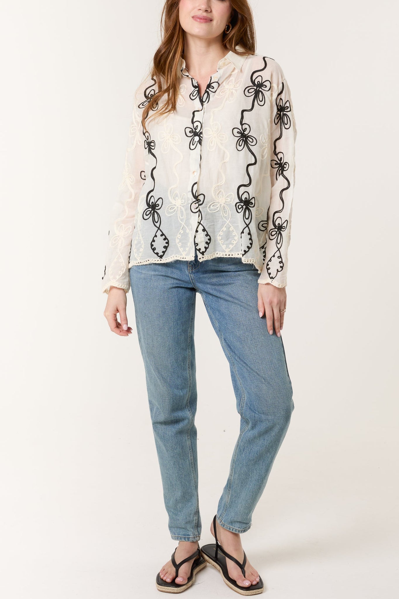 Daisy Embroidered Shirt