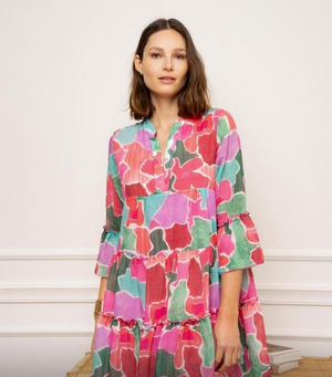 Multicoloured Geometric Print Dress
