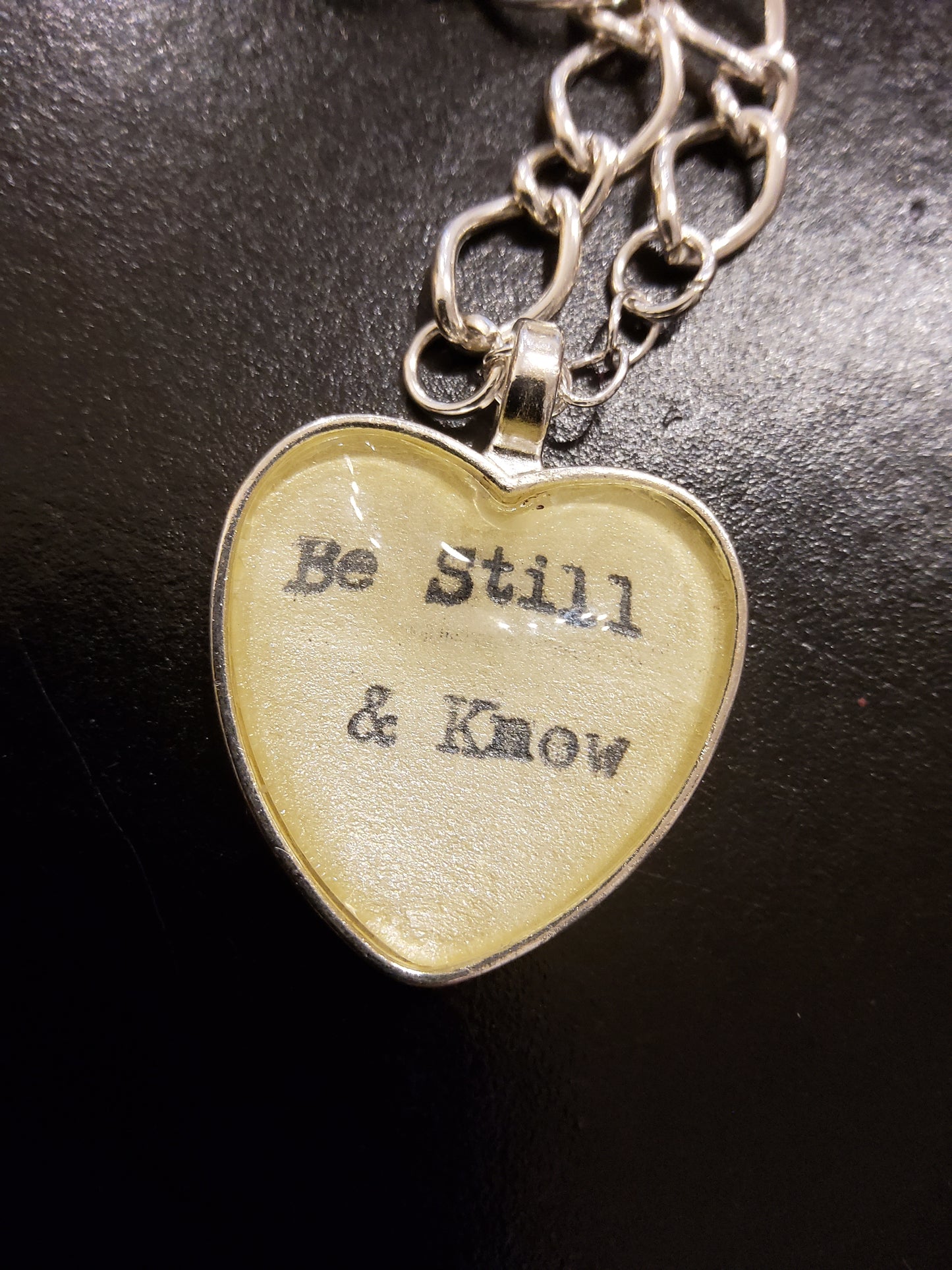 'Be Still and Know' Heart Necklace