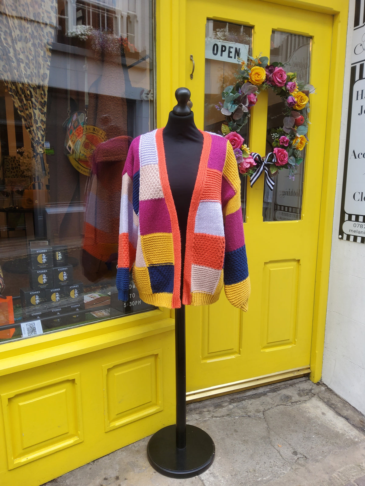 Multicolour Patchwork Knit Cardigan