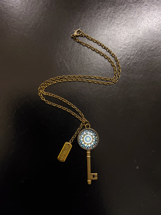 Fearless Bronze Key Necklace