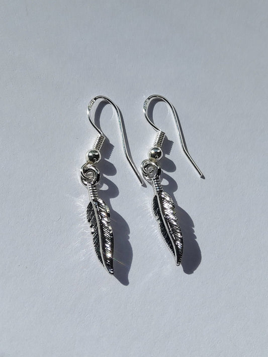 Psalm 91 Fearless Feather Earrings
