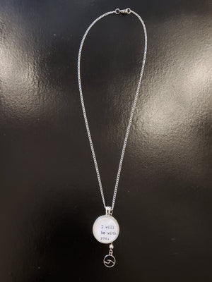 "I will be with you" Silver Necklace
