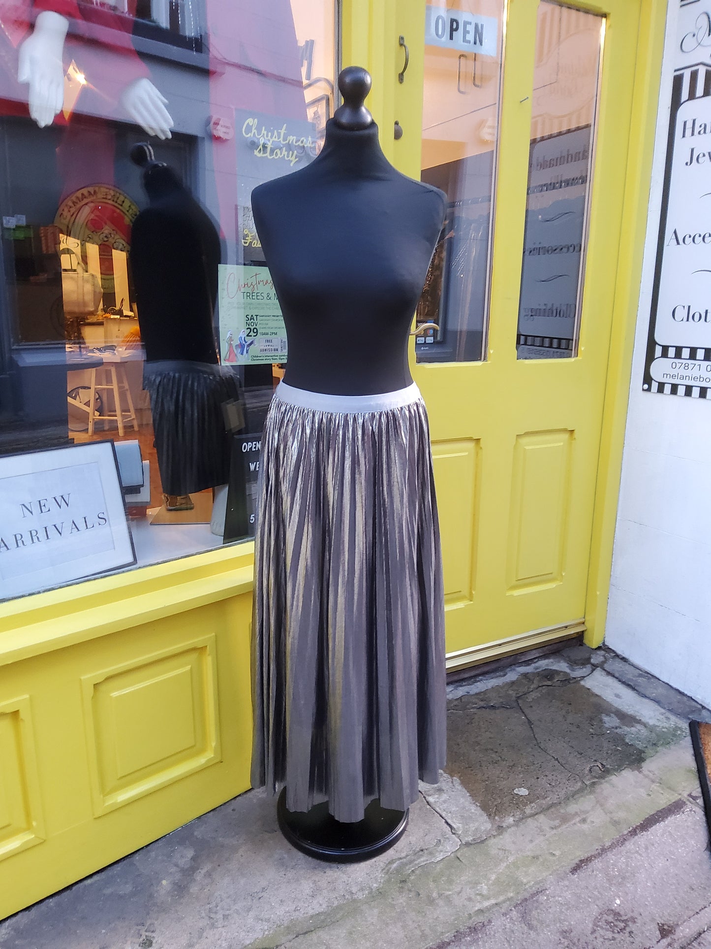 Silver Metallic Skirt