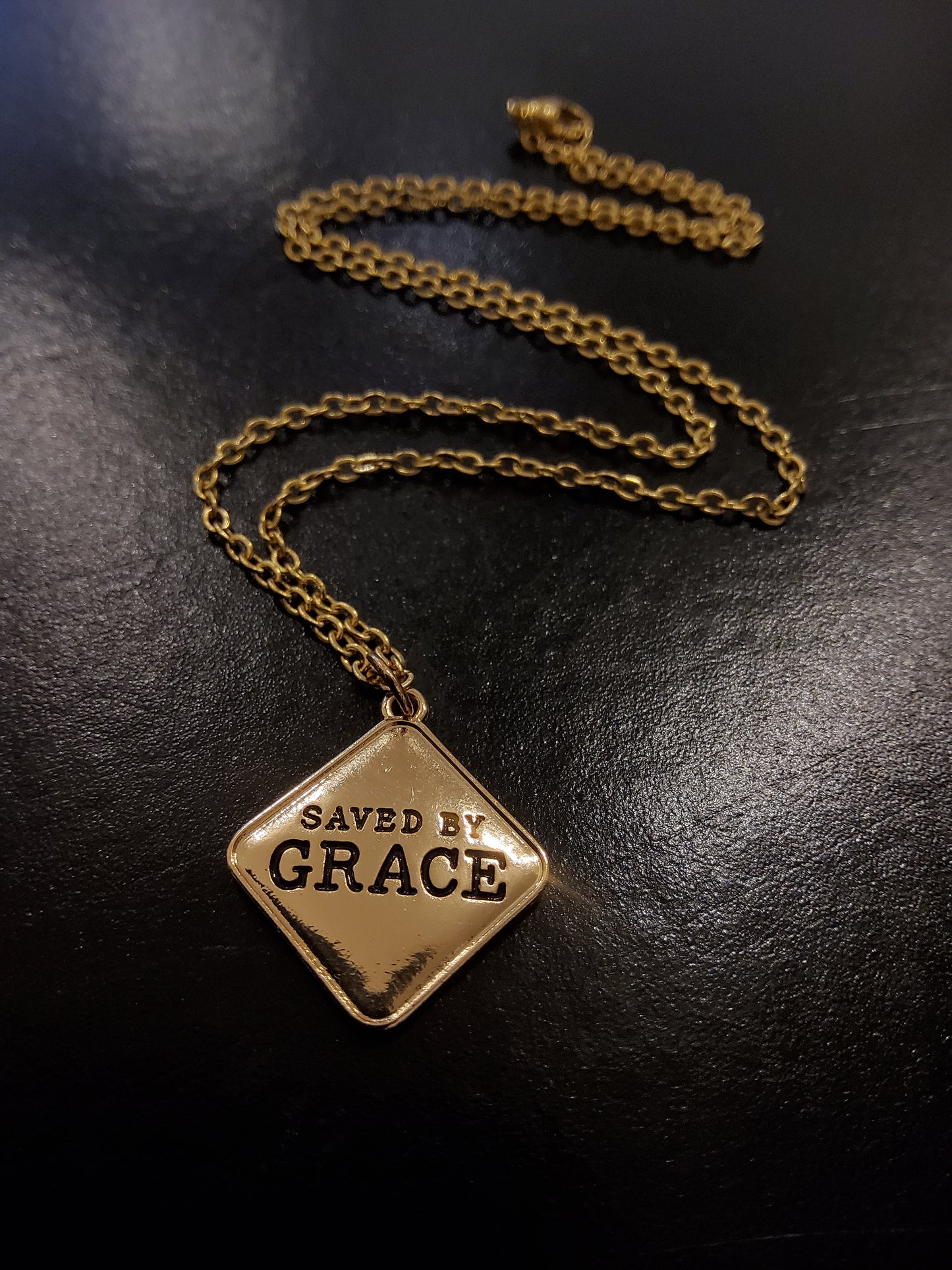 'Saved by Grace' Pendant Necklace