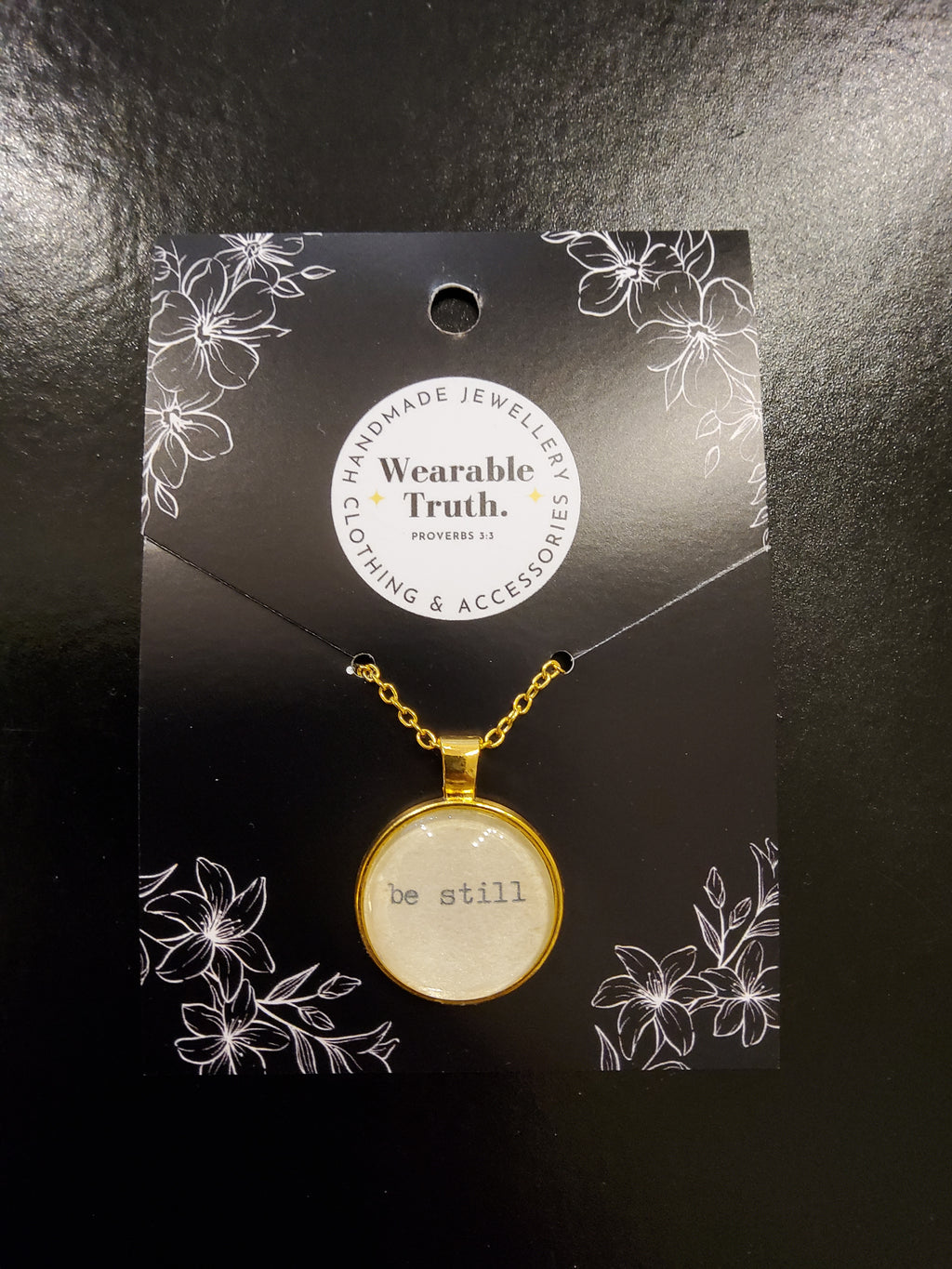 'Be Still' Gold Necklace