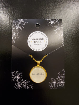 'Be Still' Gold Necklace