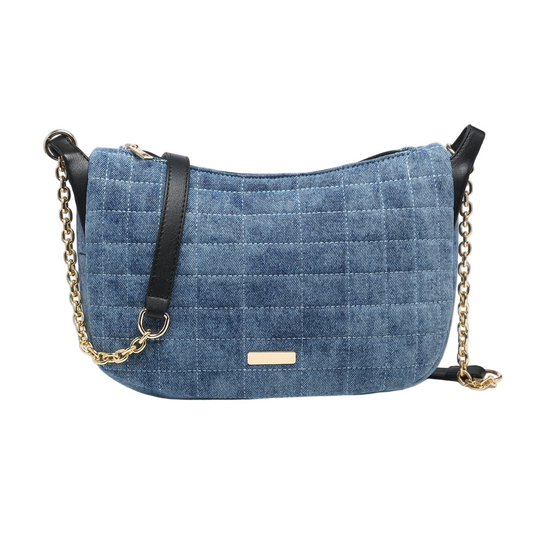 Denim Gold Chain Crossbody Bag