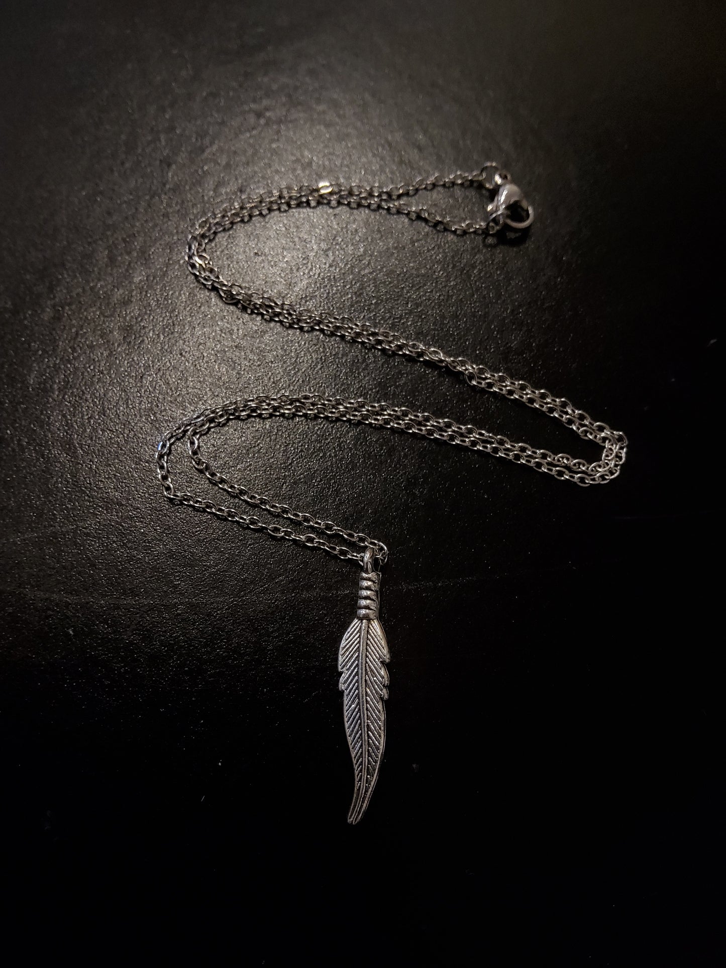 Silver Feather Necklace