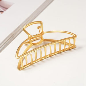Gold Steel Oval Claw Clip