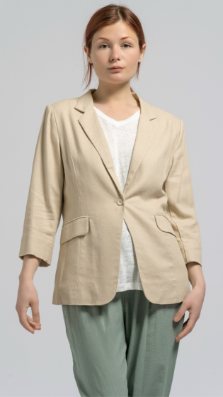 Beige Linen Jacket