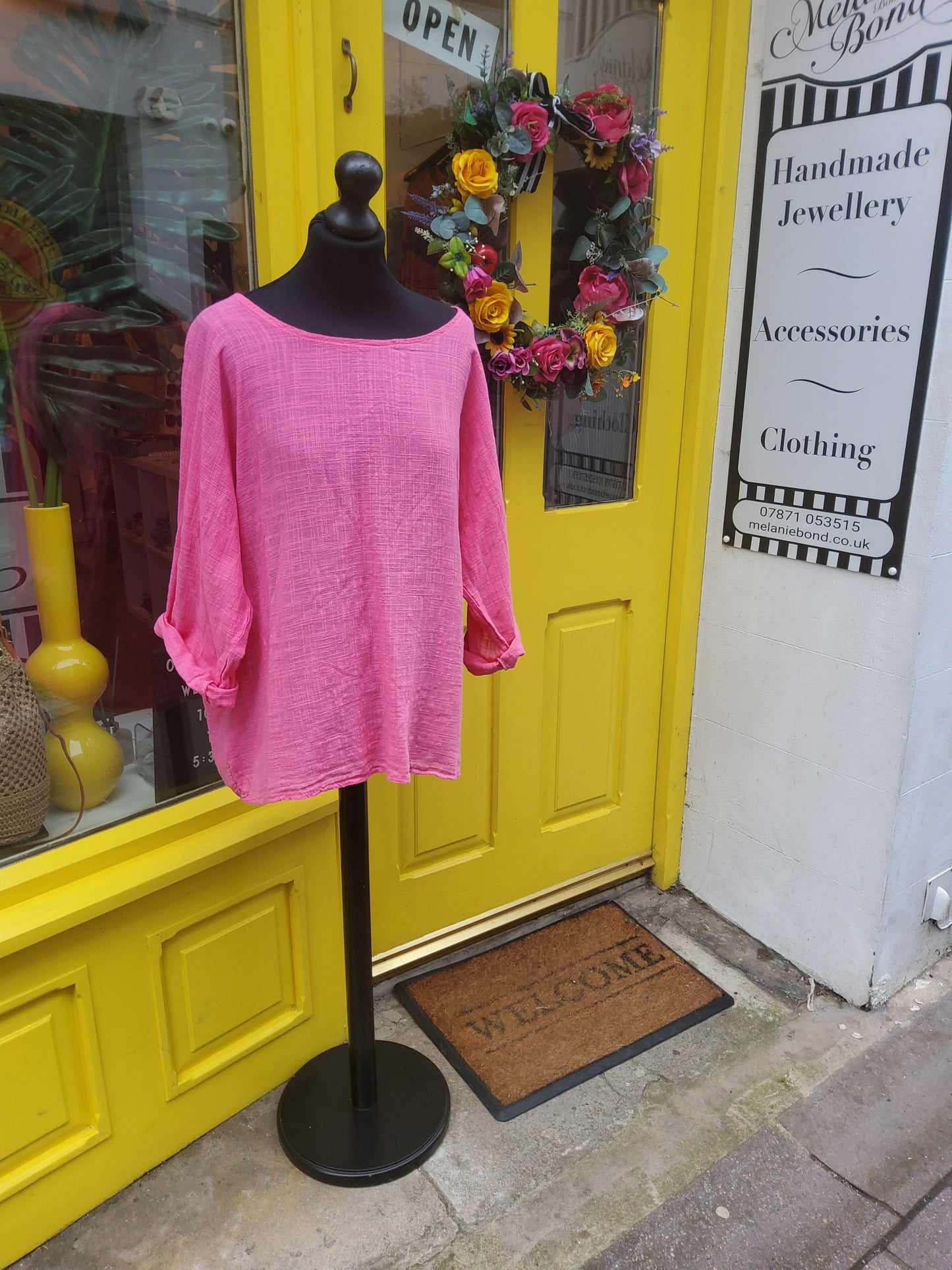 Pink Loose Cotton Top