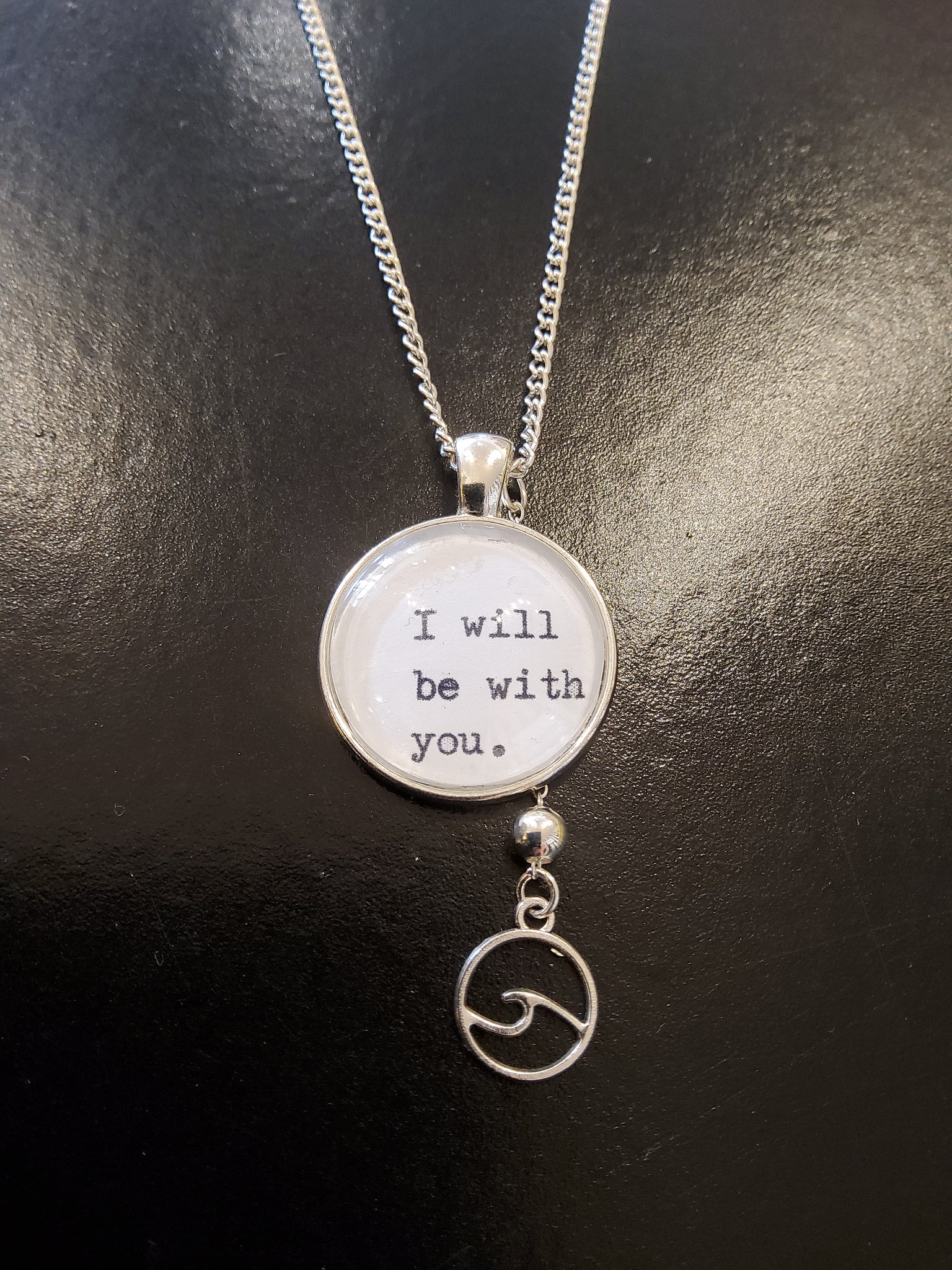 "I will be with you" Silver Necklace