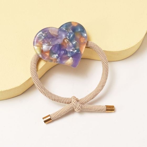 Purple Heart Elastic Hair Tie