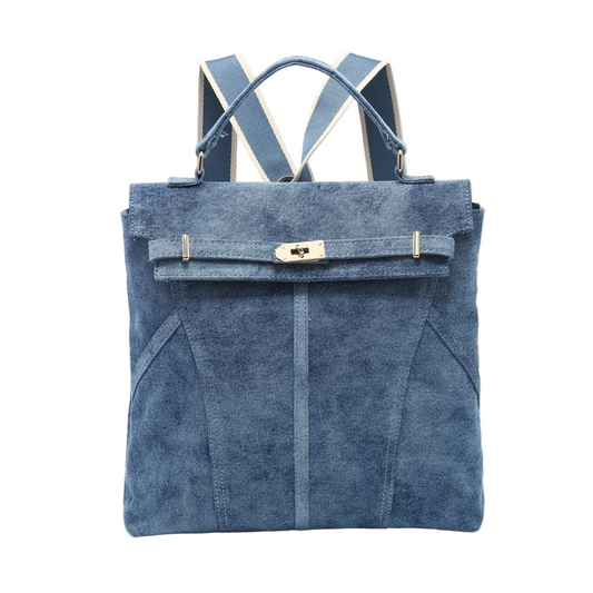 Denim Backpack with detachable and adjustable straps. Melanie Bond Northern Ireland.
