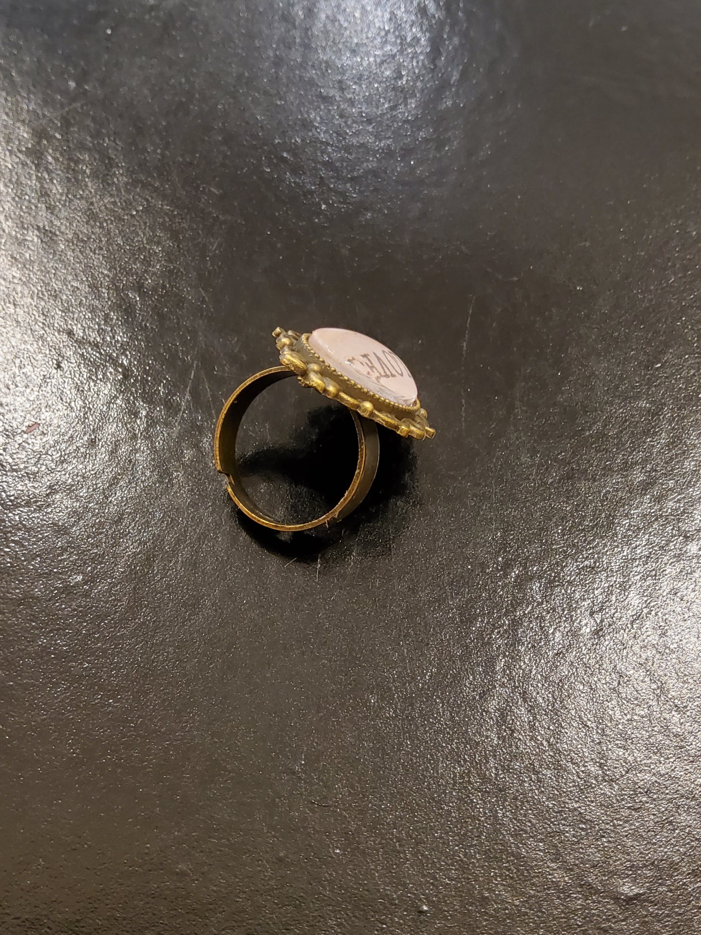 'LOVED.' Pink Ring