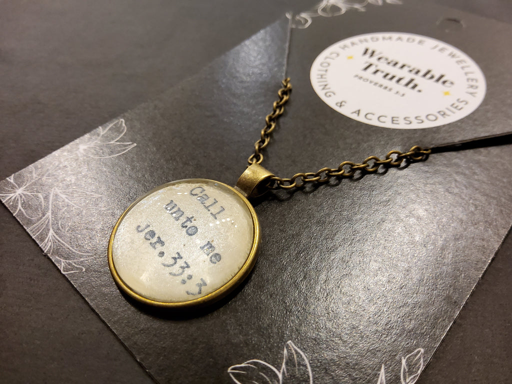 Wearable Truth - Jeremiah 33:3 necklace