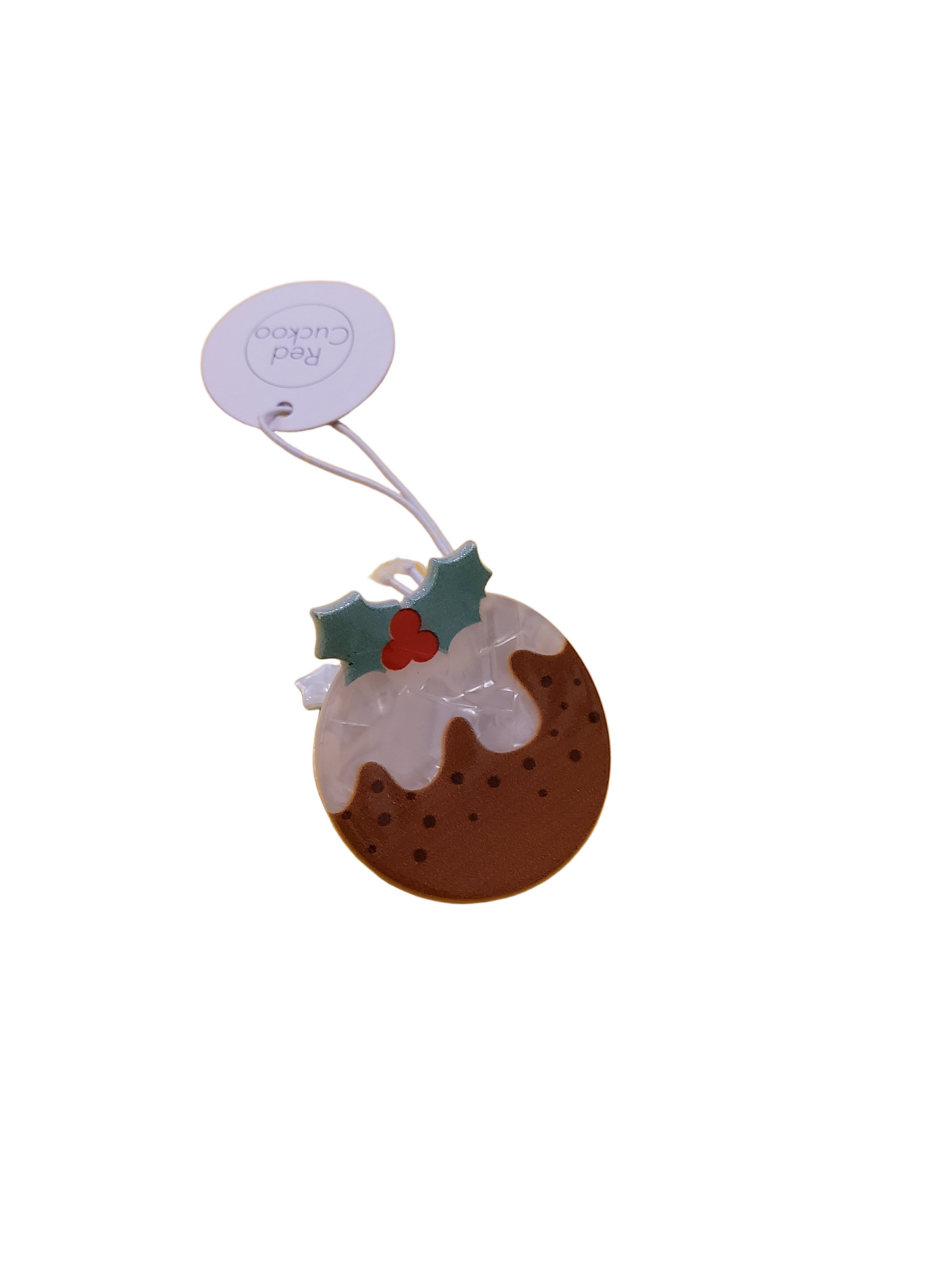 Christmas Pudding Hair Claw Clip