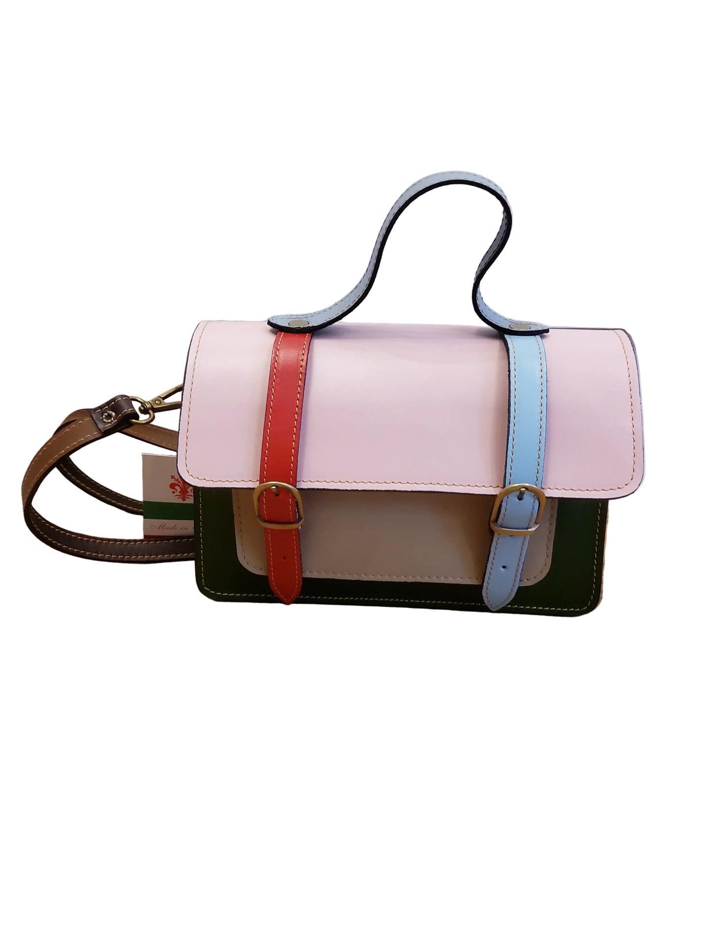 The Italian Multicolour Leather Satchel Bag
