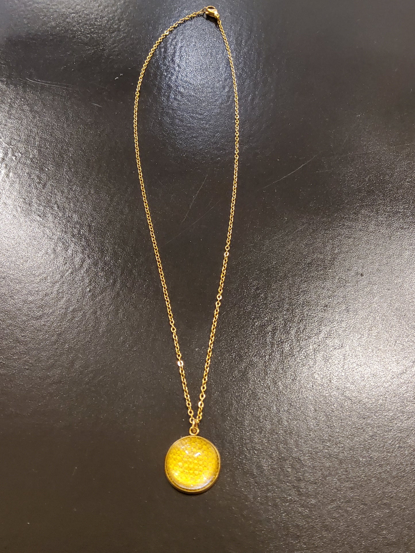 Gold Irish Linen Necklace