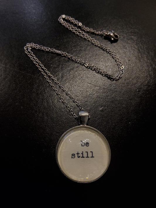 'Be Still' Cream Necklace