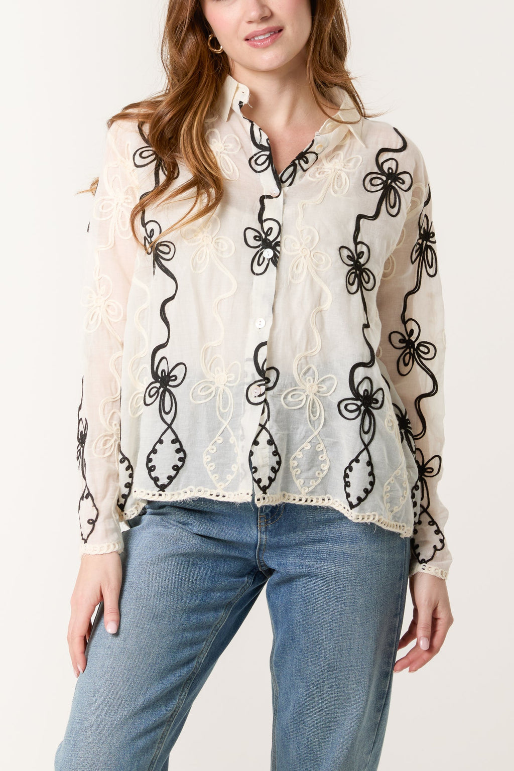 Daisy Embroidered Shirt