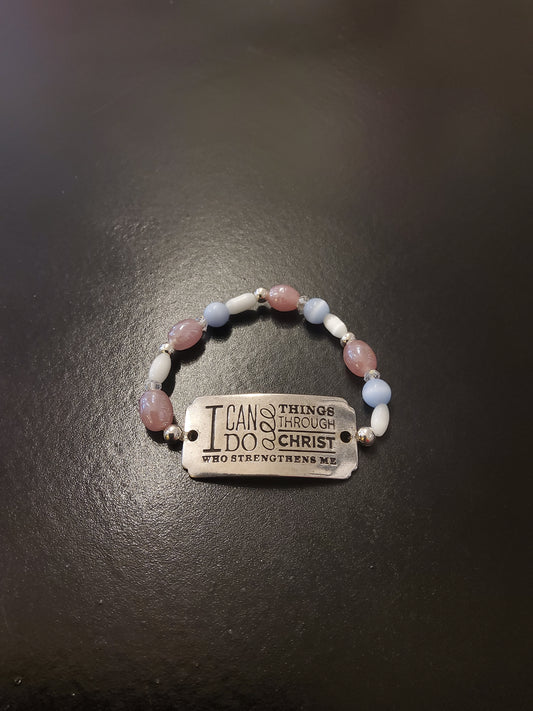 'I Can Do All Things Through Christ Who Strengthens Me' Beaded Bracelet