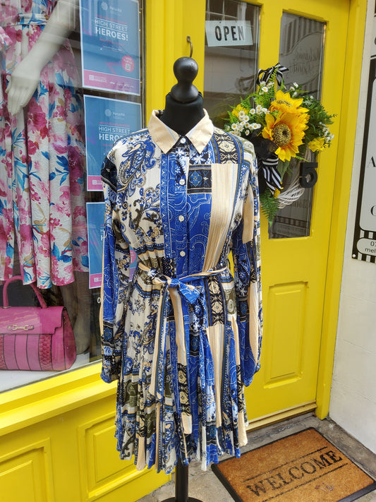 Patchwork Shirt Dress