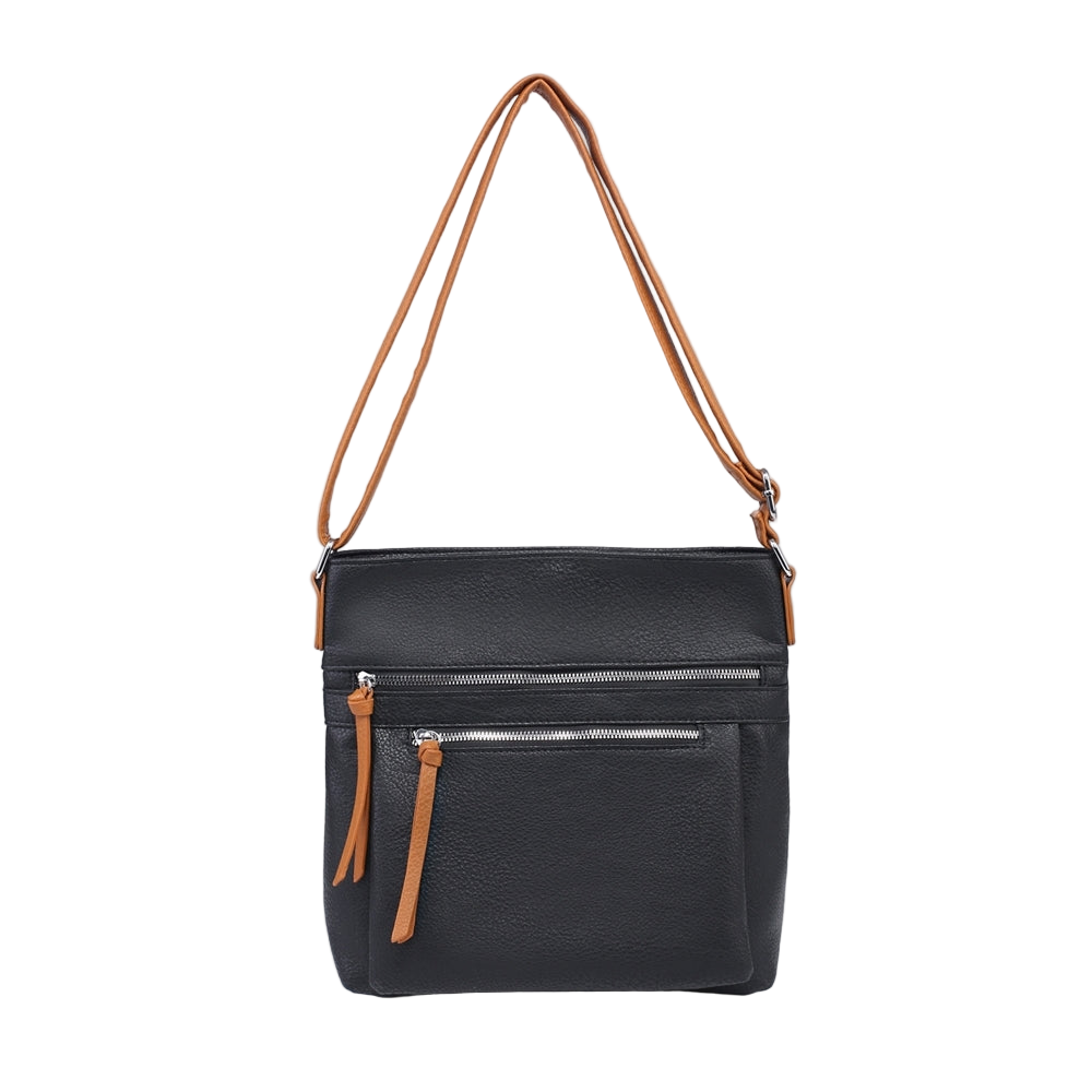  double zip front, this Black Crossbody Bag Northern Ireland