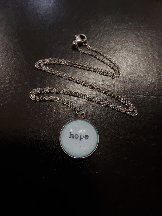 'Hope' Blue Pendant Necklace