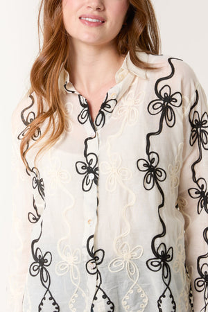 Daisy Embroidered Shirt